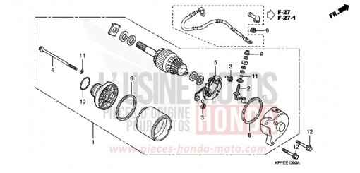 MOTEUR DE DEMARRAGE CBR125RW5 de 2005